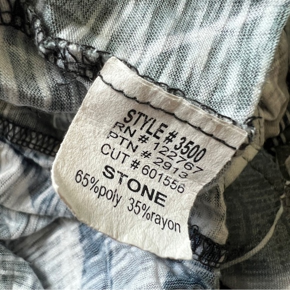 DAVID CLINE Crushed Roll Tab Sleeve Shirt Snap Front "Stone" Greys Size Medium - Picture 9 of 9